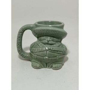 Art-Pill Riviera Maya Mexico Figural Sombrero Mug Celadon‎ Green Ceramic